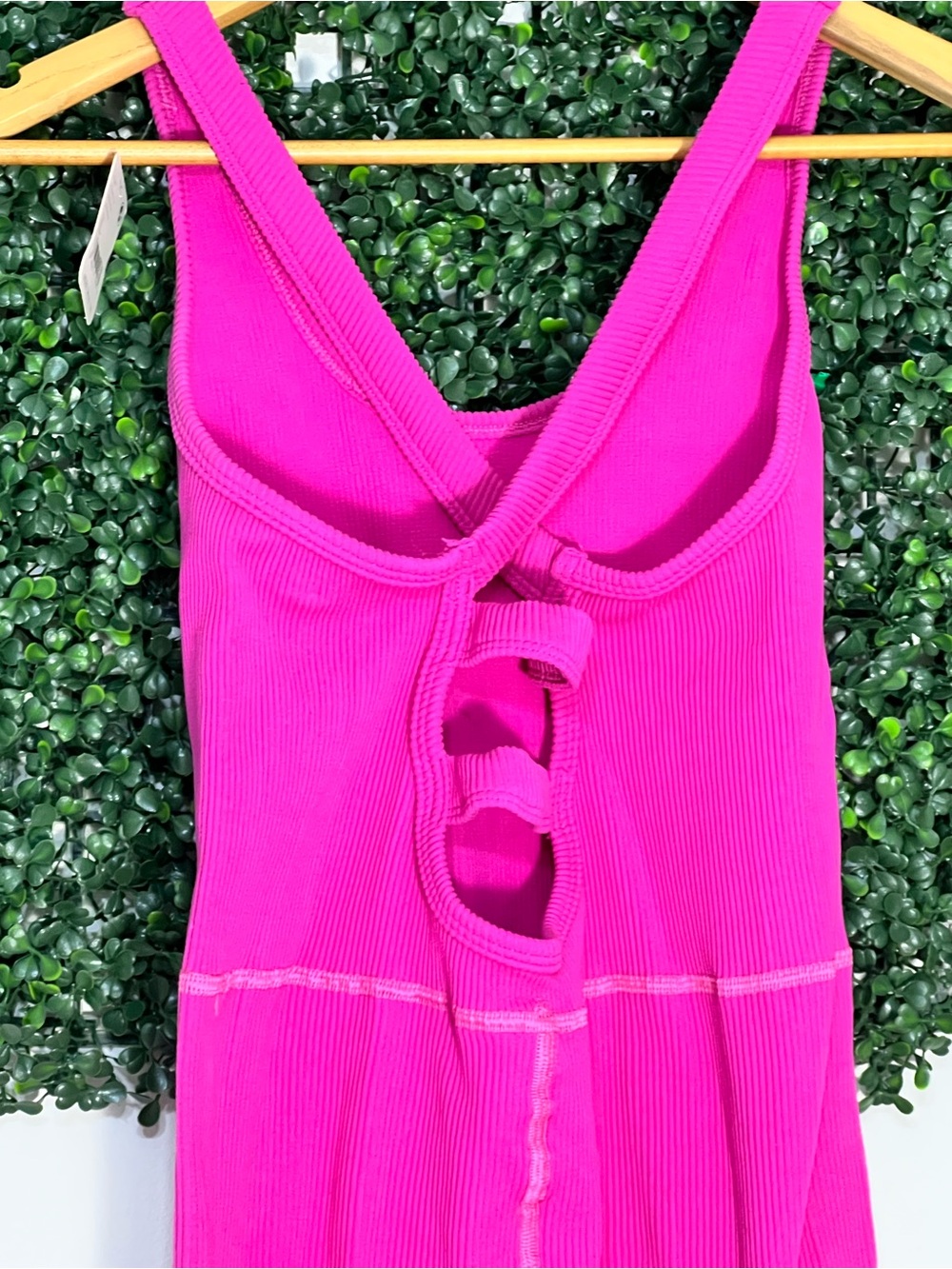 Free People NWT Women's Pink Ribbed Jumpsuit Free Throw Onesie Large - Picture 5 of 13